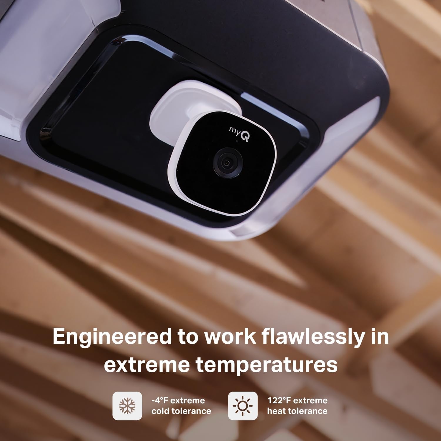 Myq Smart Garage Security Camera – 1080P HD Video, Night Vision, Motion Detection, Magnetic, Wi-Fi, Two-Way Audio, Smartphone Control
