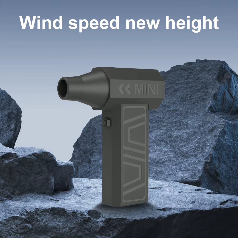 2025 Latest Design Compact Mini Turbo Blower Jet Fan 4000Mah High Speed Air Duster Industrial Grade for Hotels Warehouses Farms