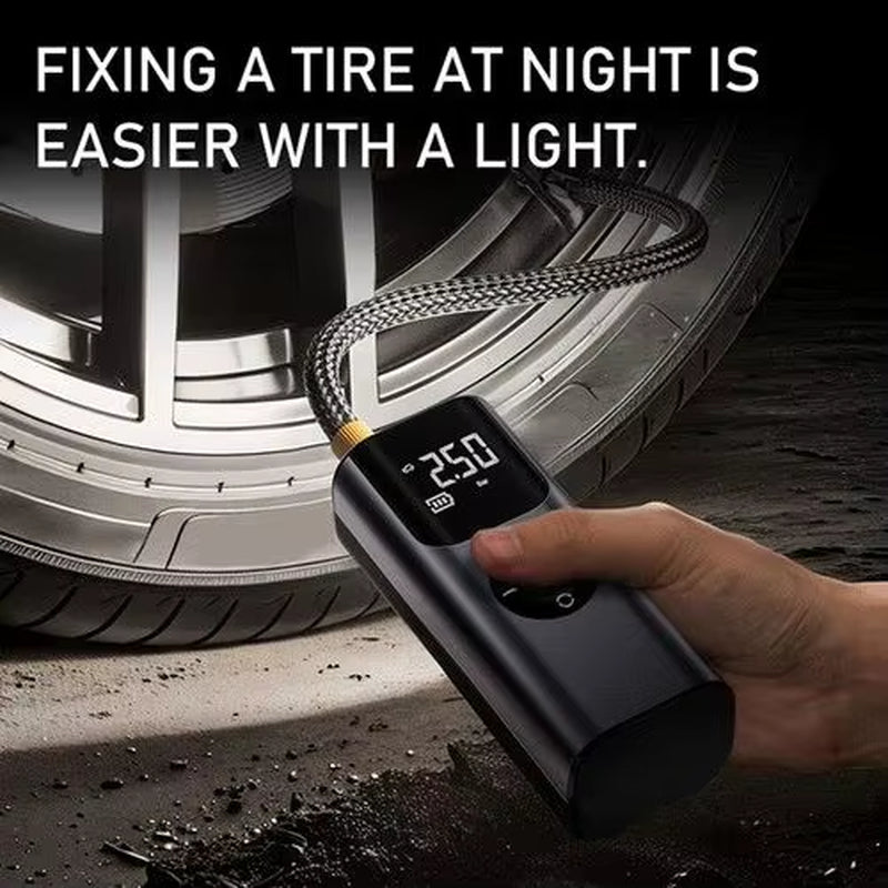 Upgrade Air Pump Tire Inflator Portable Air Compressor for Car 150 PSI Electric Tire Inflation Cordless Tire Pump